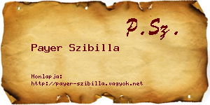 Payer Szibilla névjegykártya